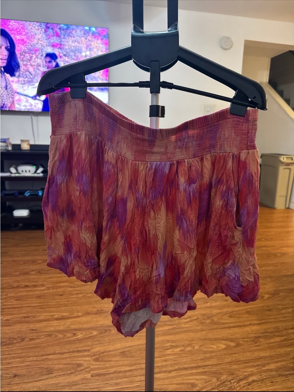Terra & Sky Pink and Purple Tie-Dye Shorts